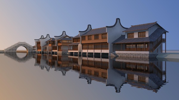 3ds max chinese - Chinese style architecture 006 by papandenis
